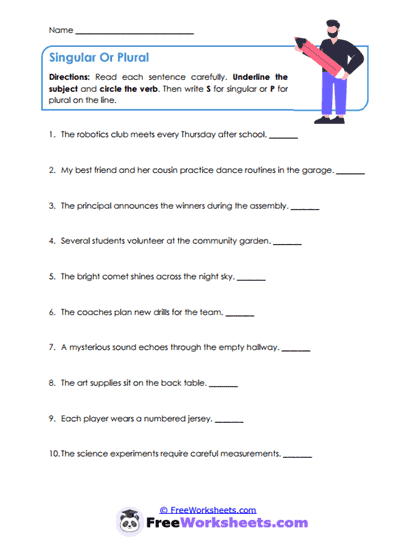 Agreement Basics Worksheet