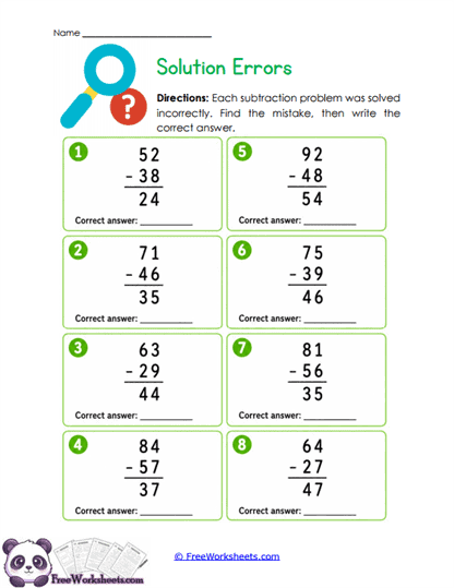 Error Detective Worksheet