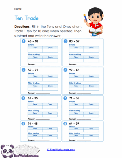 Subtracting With Regrouping Strategies 2nd Grade Worksheet Collection