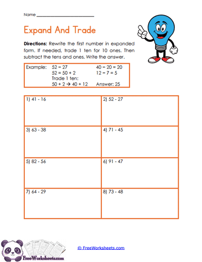 Expanded Exchange Worksheet