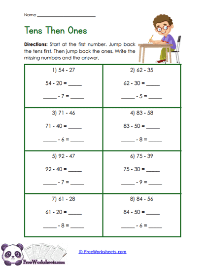 Tens Then Ones Worksheet