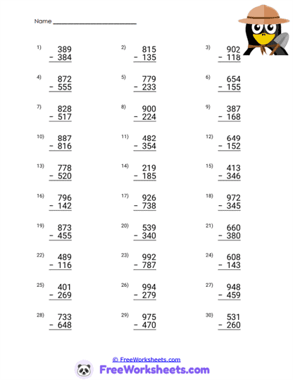 Penguin Difference Worksheet
