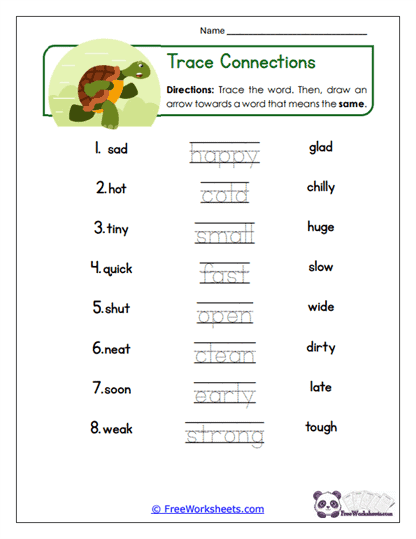 Trace Links Worksheet