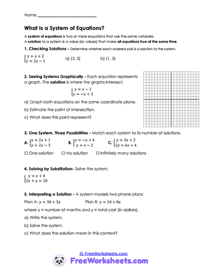 Method Match Worksheet