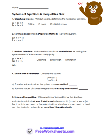 Region Rules Worksheet