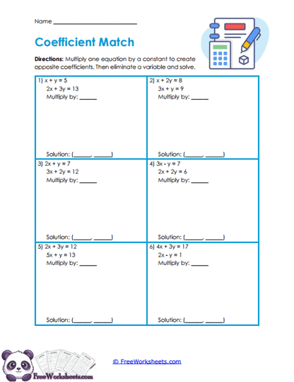 Coefficient Setup Worksheet