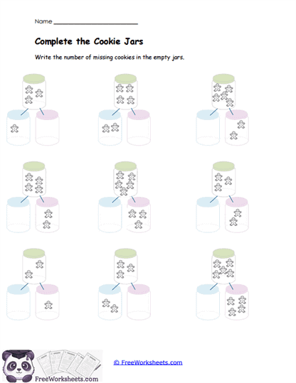Complete the Cookie Jars Worksheet