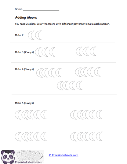Adding Moons Worksheet