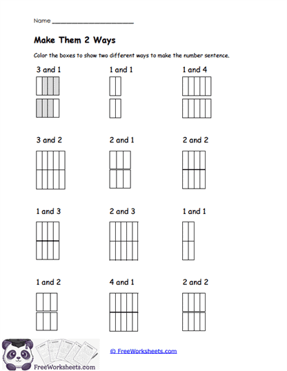 Make Them 2 Ways Worksheet