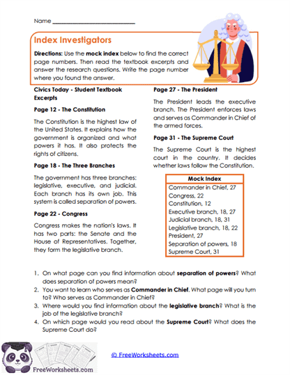 5th Grade Text Features Worksheet Collection