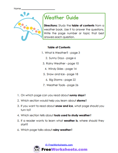 Feature Detectives Worksheet