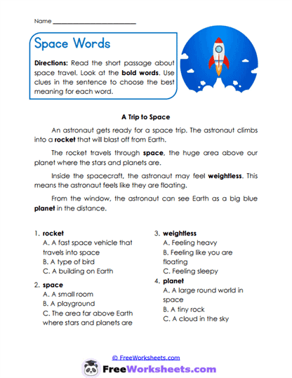 Feature Facts Worksheet