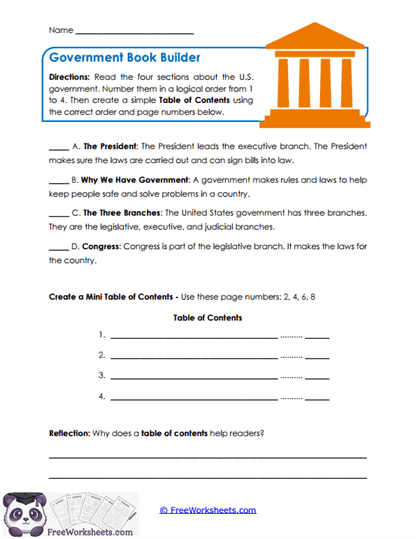 Contents Creator Worksheet