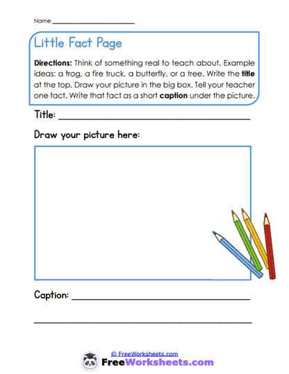 Fact Features Worksheet