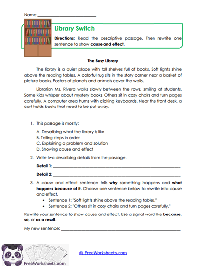 Library Switch Worksheet