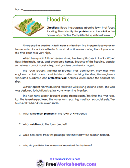 Flood Fix Worksheet