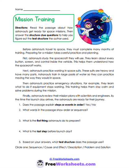 Text Structure 4th Grade Worksheet Collection