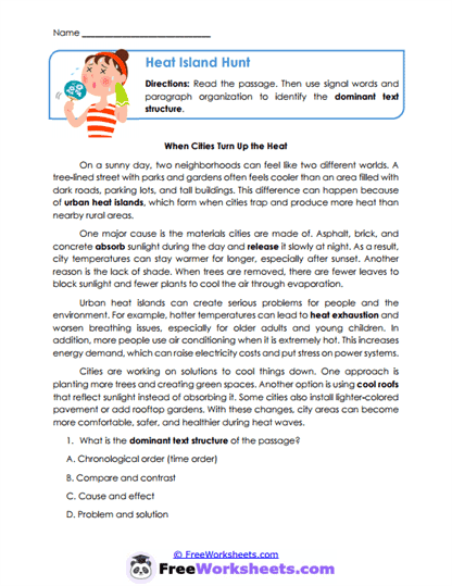 Heat Island Hunt Worksheet