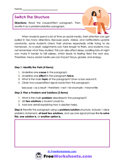 Switch The Structure Worksheet