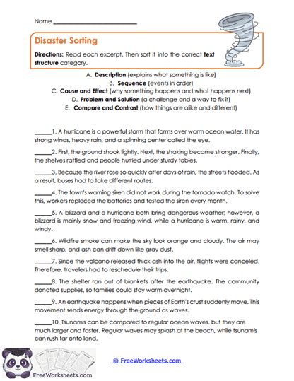 Sequence Detectives Worksheet