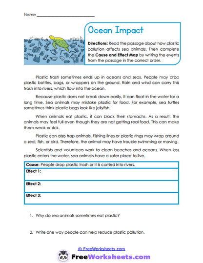 Ocean Impact Worksheet