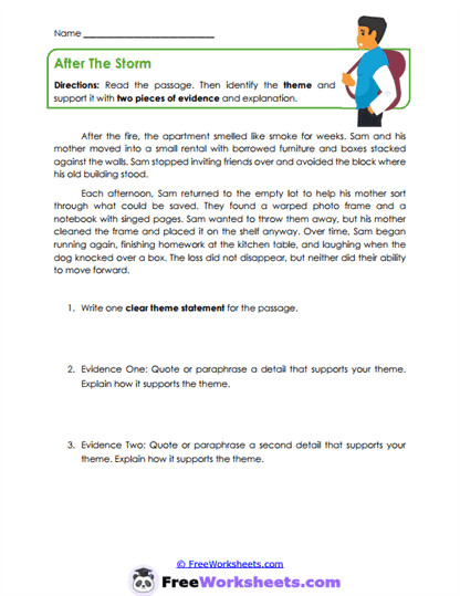 After The Storm Worksheet