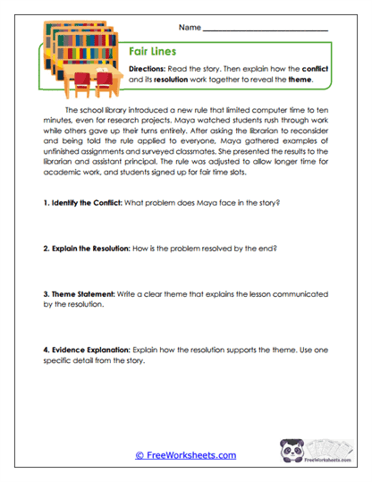 Fair Lines Worksheet