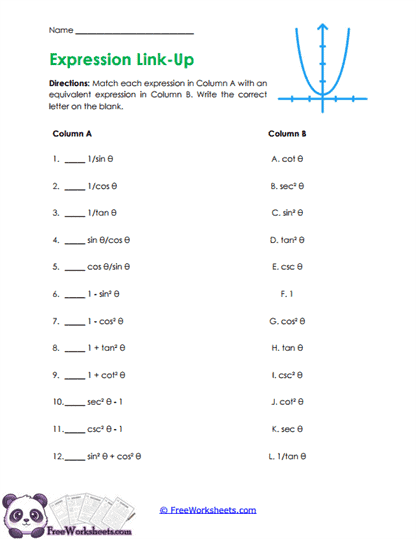 Identity Match Worksheet