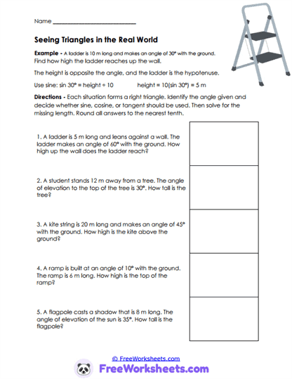 Triangle Heights Worksheet