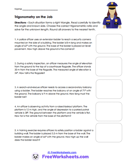 Job Angles Worksheet