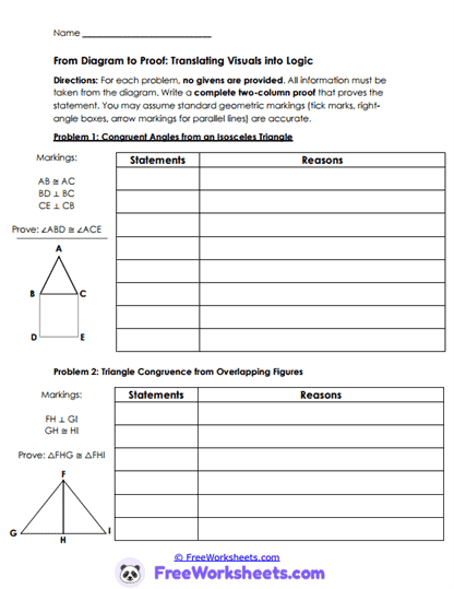 Diagram Proofs Worksheet