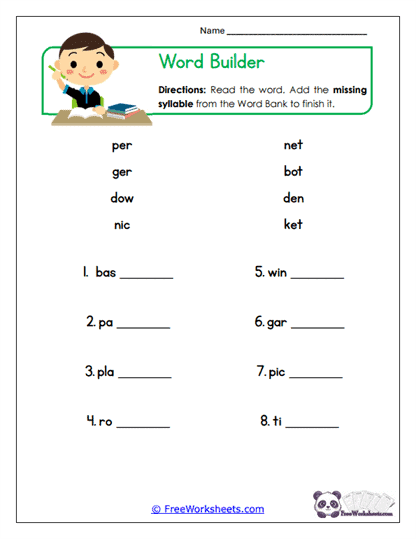 Two syllable words 15