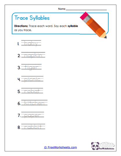 Two syllable words 9