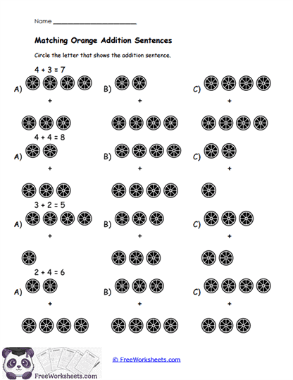 Citrus Sums Worksheet