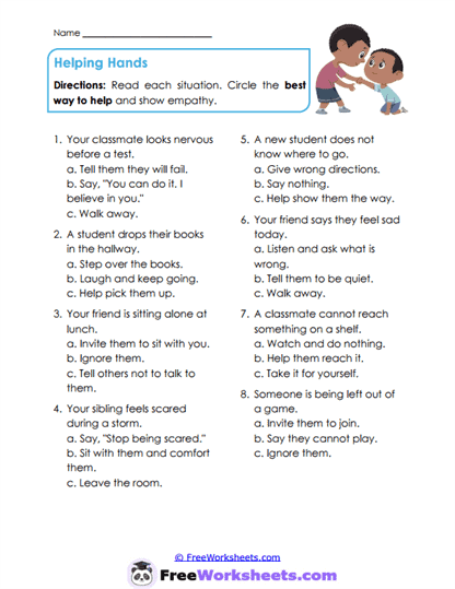Understanding Empathy Worksheet Collection