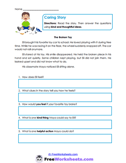 Broken Favorite Worksheet