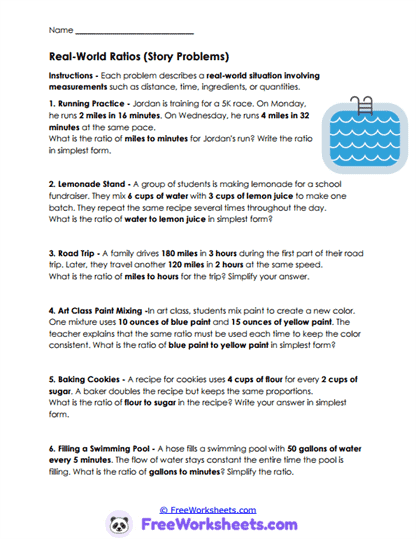 Word Comparisons Worksheet