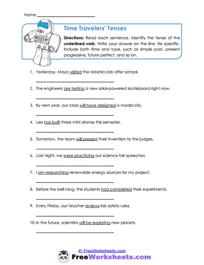 Timeline Identification Worksheet