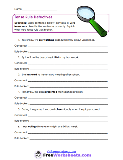 Rule Investigation Worksheet