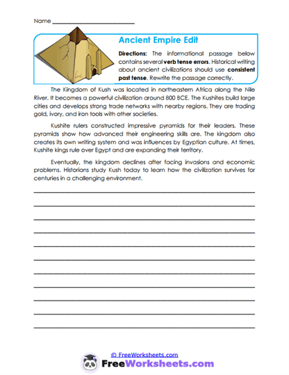 Historical Consistency Worksheet
