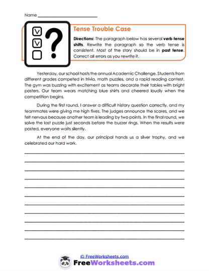Consistency Repair Worksheet