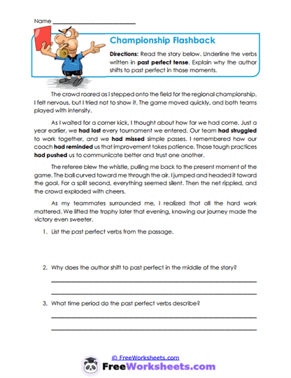 Timeline Flashback Worksheet