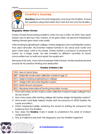 Inventor's Journey Worksheet