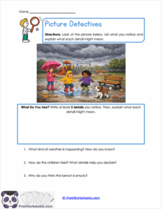 Visual Features Worksheet Visual Elements Worksheets For Grade 4 - FreeWorksheets.Com