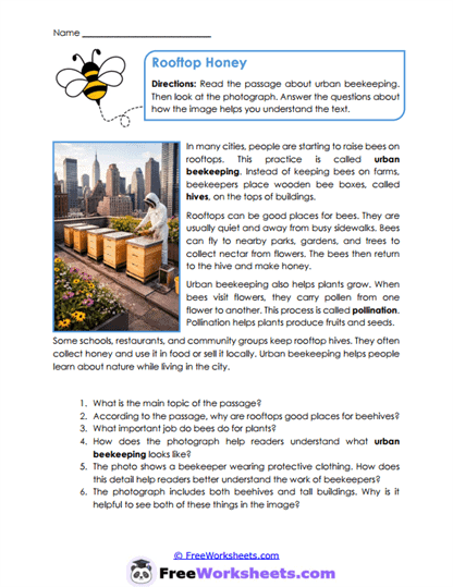 Urban Beekeeping Worksheet
