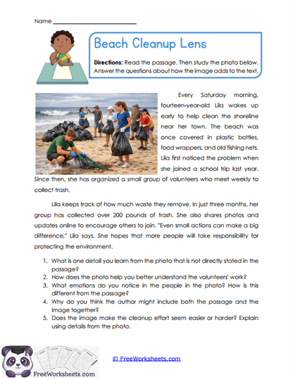 7th Grade Visual Elements Worksheet Collection