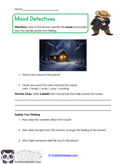 Mood Detectives Worksheet