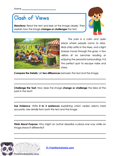 Park Contrast Worksheet