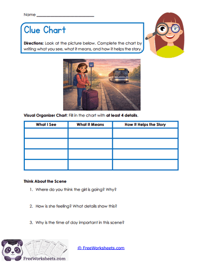 Clue Chart Worksheet