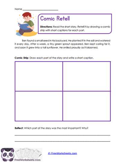 Comic Retell Worksheet